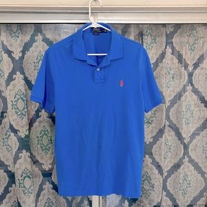 Blue polo tee